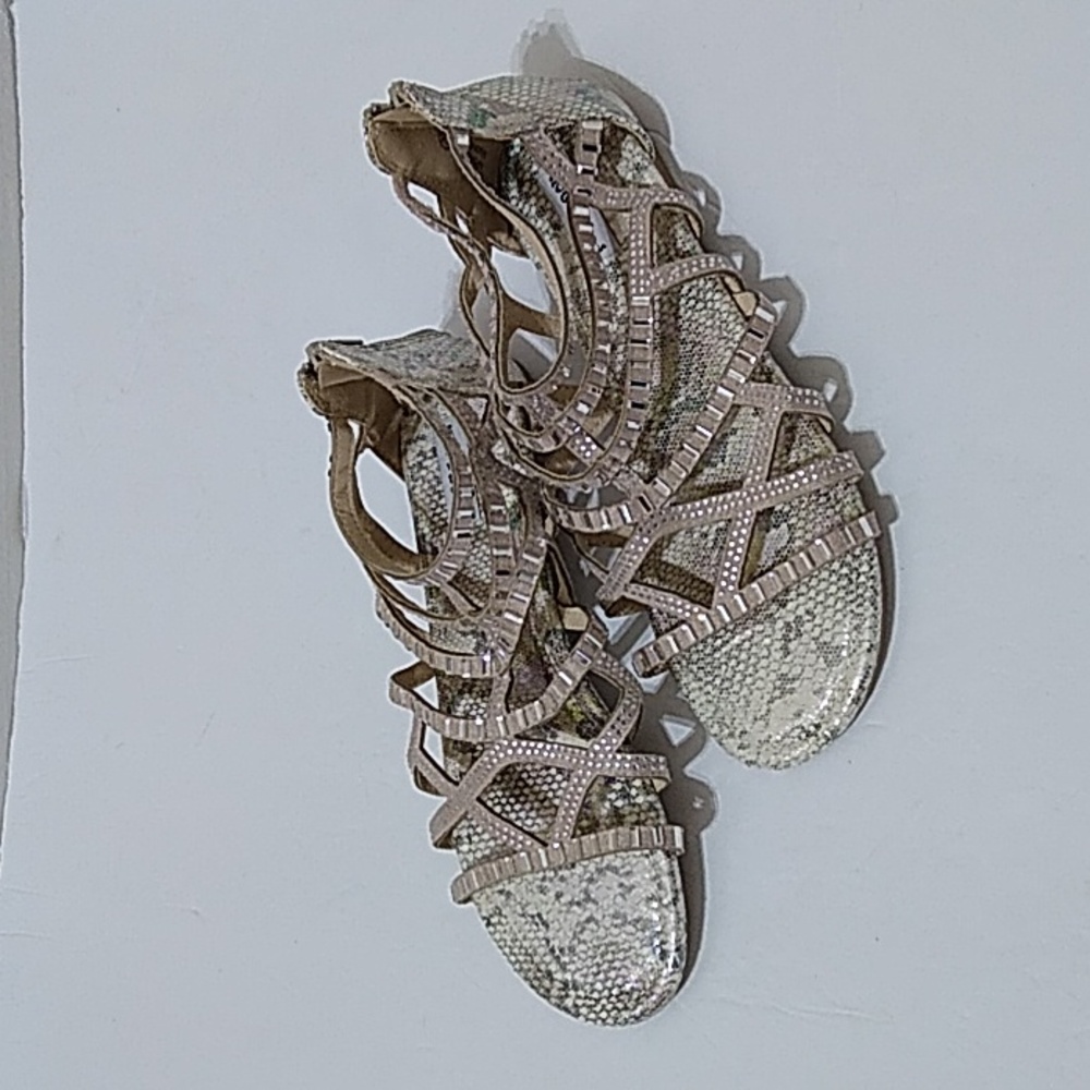 Not Rated Women's Snake Print Blingy Sandals